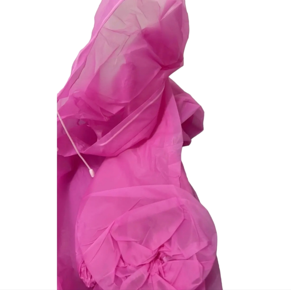 EVA Women's Portable Rain coat, Windproof And Waterproof, Thick, Pink - Picture 4 of 5